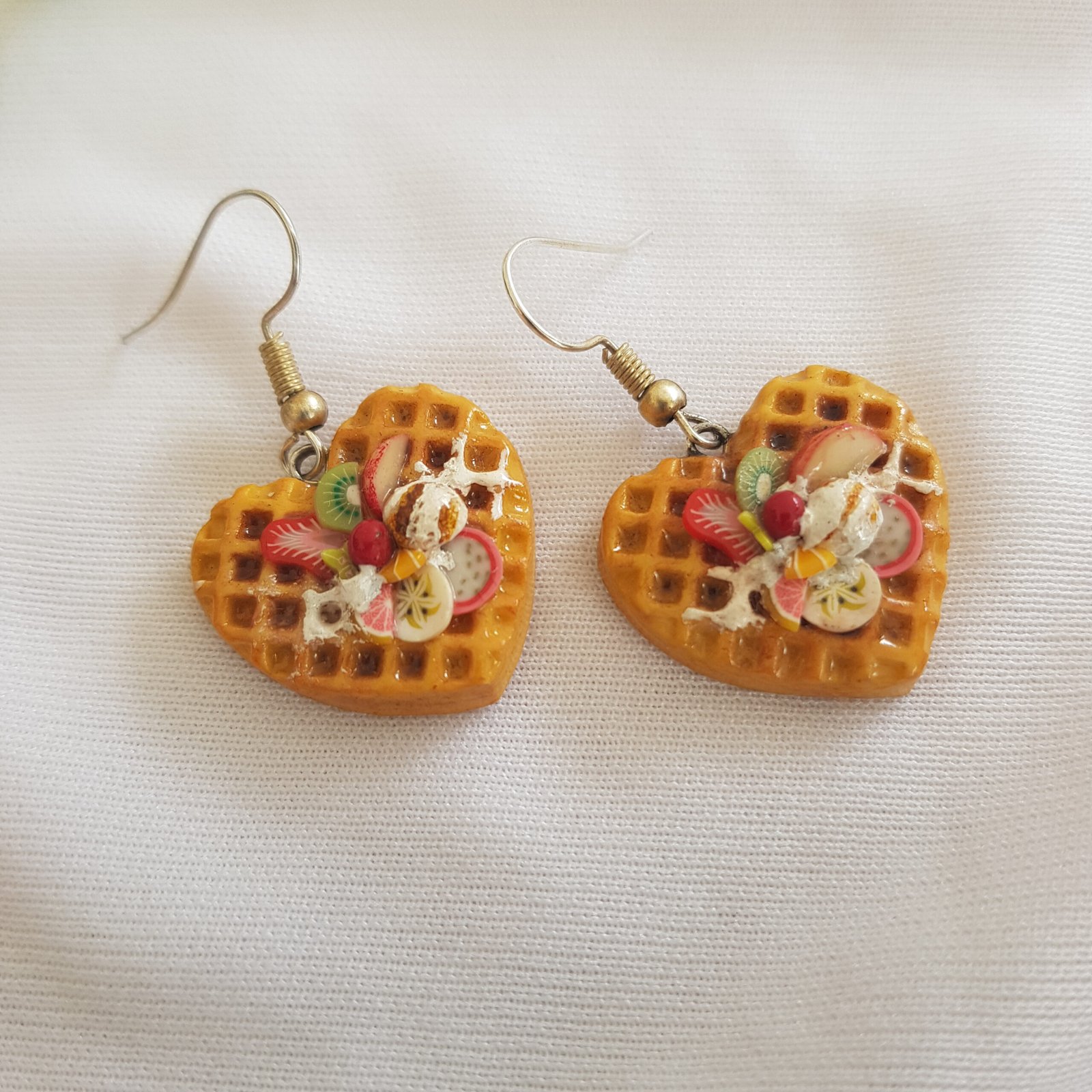 Heart Waffle Earrings - Image 3